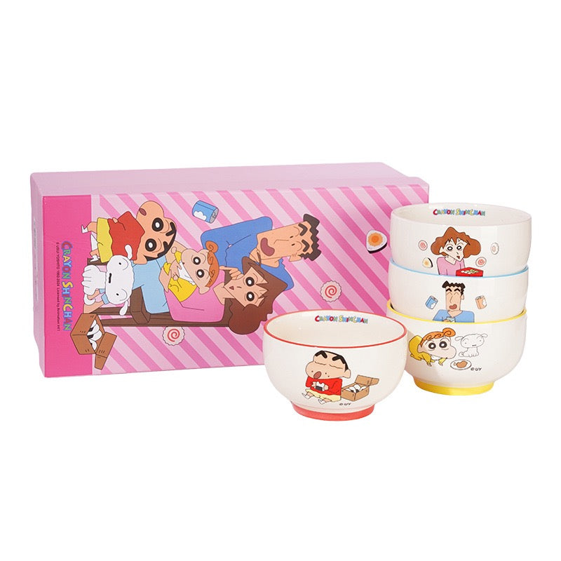 Crayon Shinchan Family Ceramic Bowl Set (Gift Box)