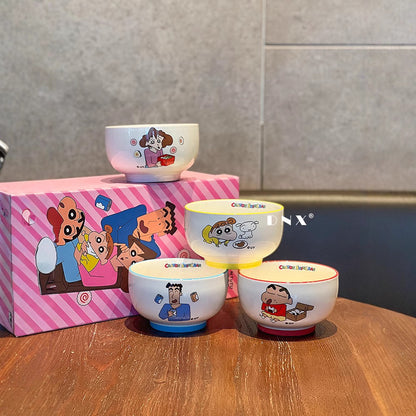 Crayon Shinchan Family Ceramic Bowl Set (Gift Box)