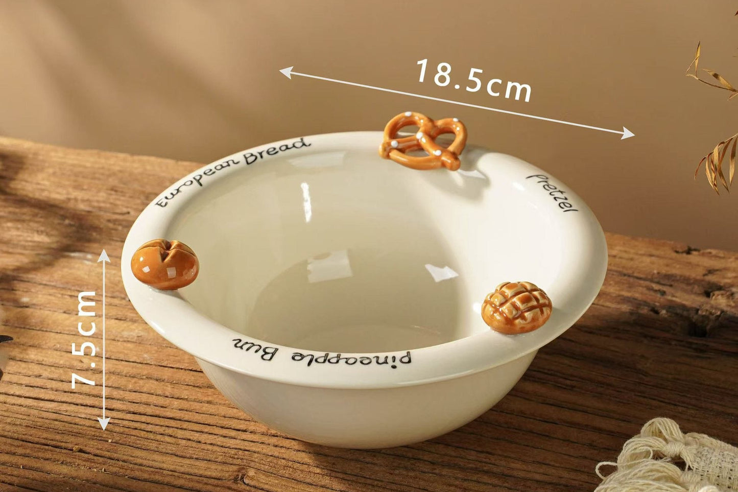 Croissant-Themed Ceramic Plate Series