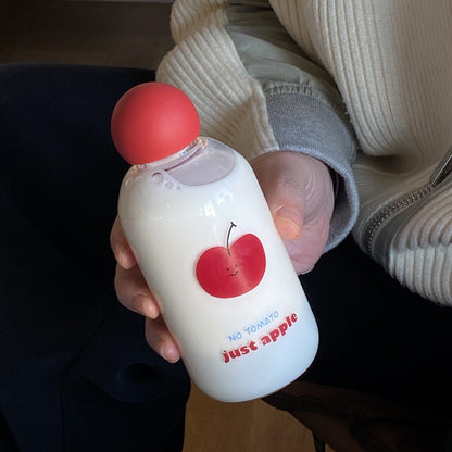Creative Red Apple High-Borosilicate Heat-Resistant Glass Bottle