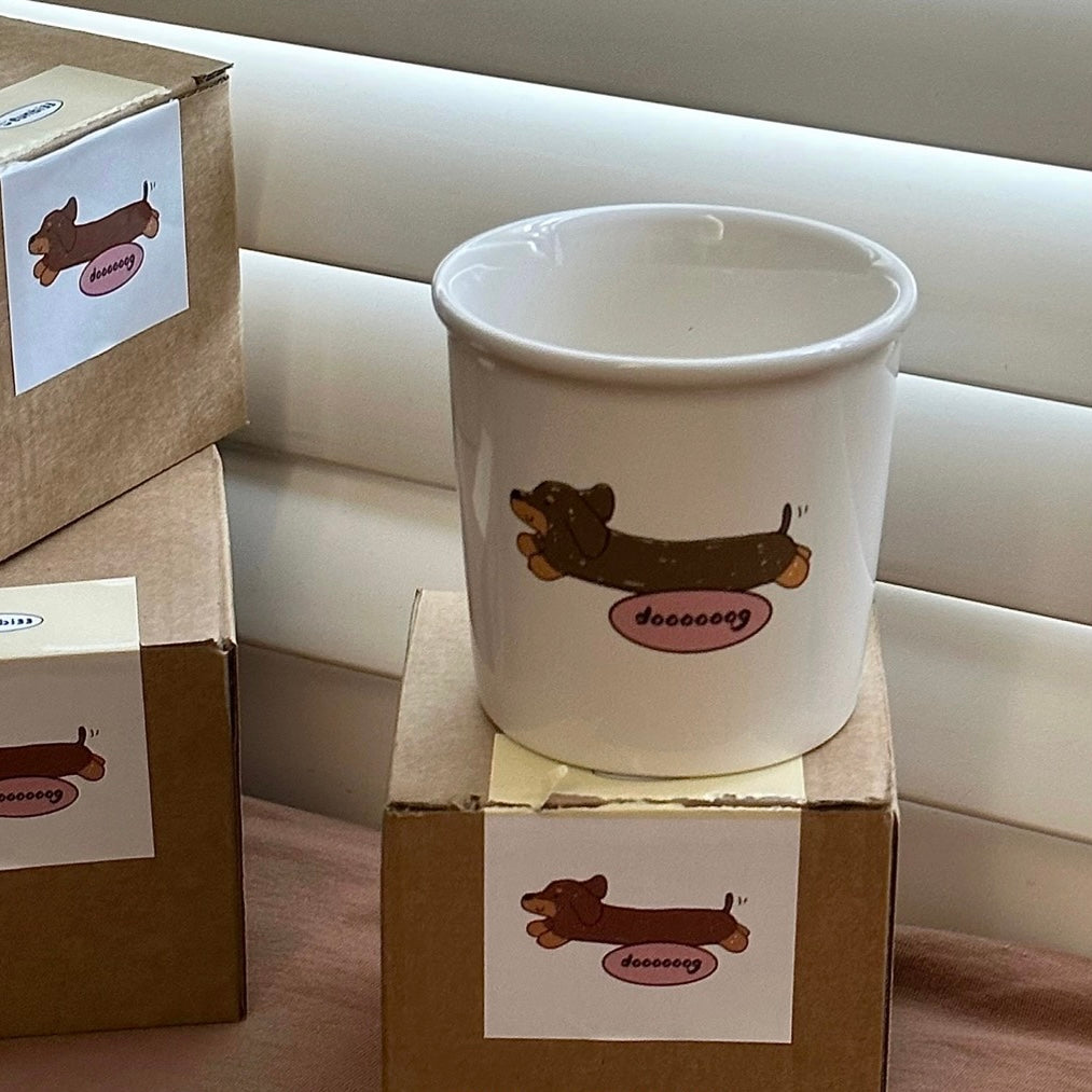 Cute Dachshund Handheld Mug