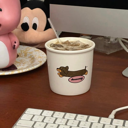 Cute Dachshund Handheld Mug