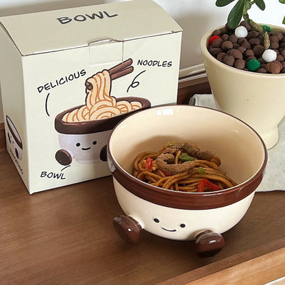 Cute Smiling Feet Ceramic Bowl
