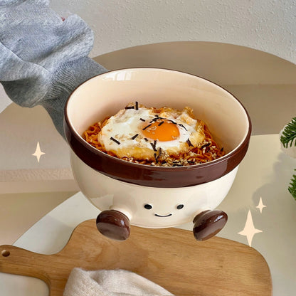 Cute Smiling Feet Ceramic Bowl