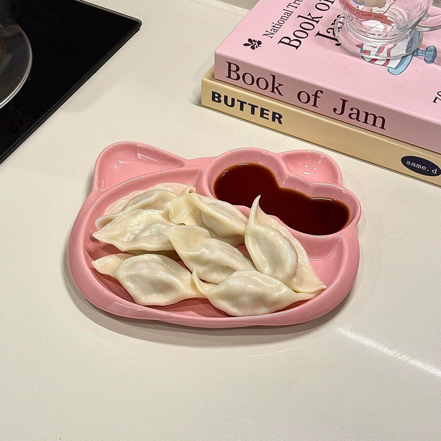 Pink Kitty-Shaped Plate