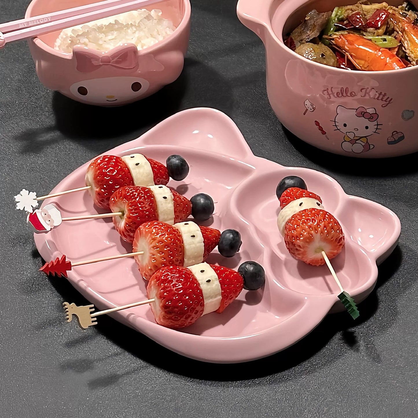 Pink Kitty-Shaped Plate