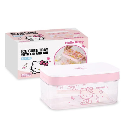 Hello Kitty Fun Ice Cube Tray &amp; Storage Box Set (with Lid & Scoop)