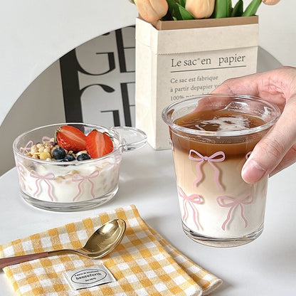 Bowknot Glass Bowl & Cup