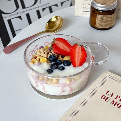 Bowknot Glass Bowl & Cup