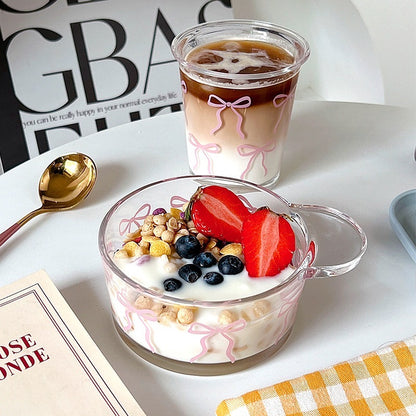 Bowknot Glass Bowl & Cup