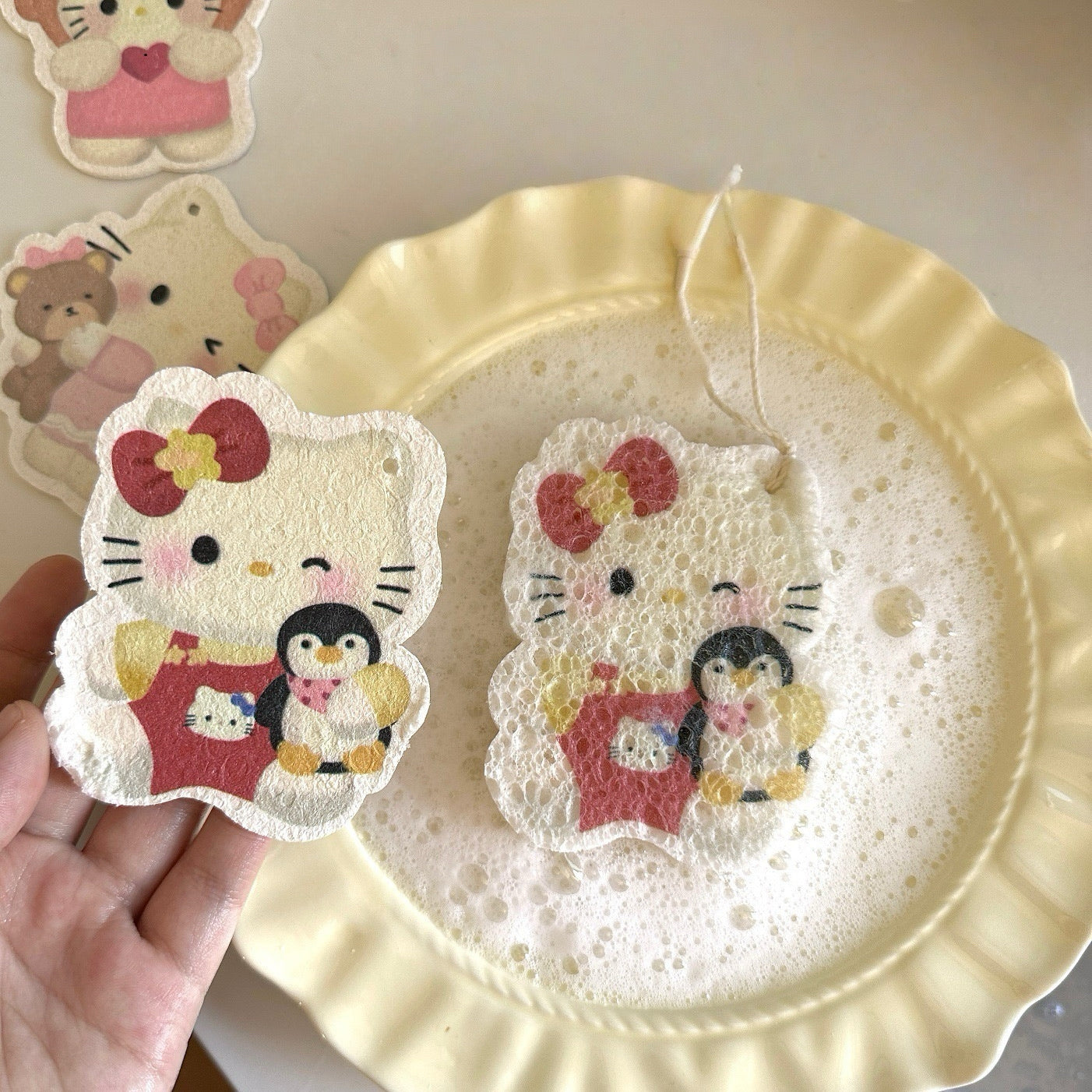 Hello Kitty Cellulose Sponge Dishcloth