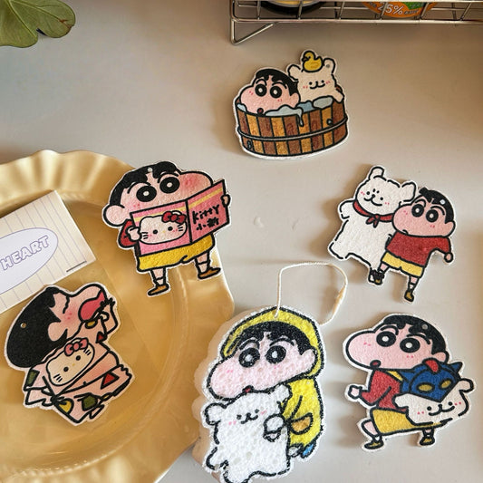 Crayon Shin-chan Cellulose Sponge Dishcloth