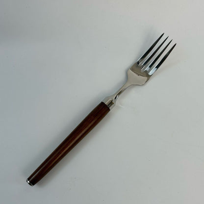 Japanese Vintage Brazilian Wood Handle Stainless Steel Cutlery