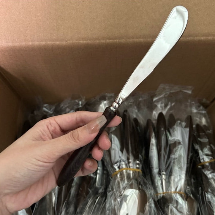 Luxury 304 Stainless Steel & Wenge Wood Cutlery