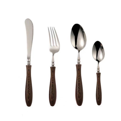 Luxury 304 Stainless Steel & Wenge Wood Cutlery