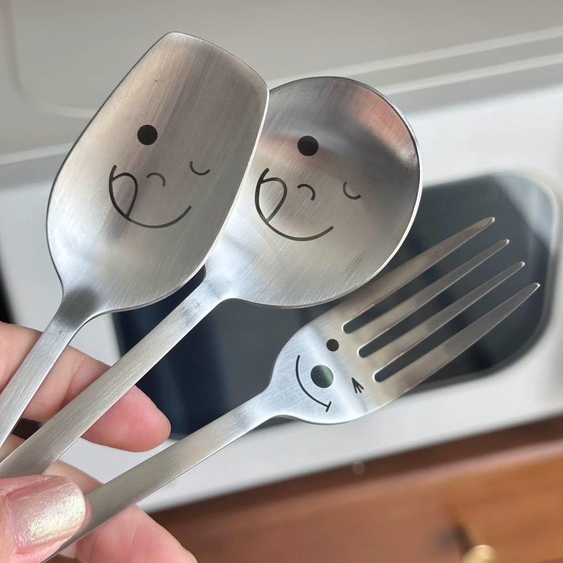 Stainless Steel Smiley Cutlery