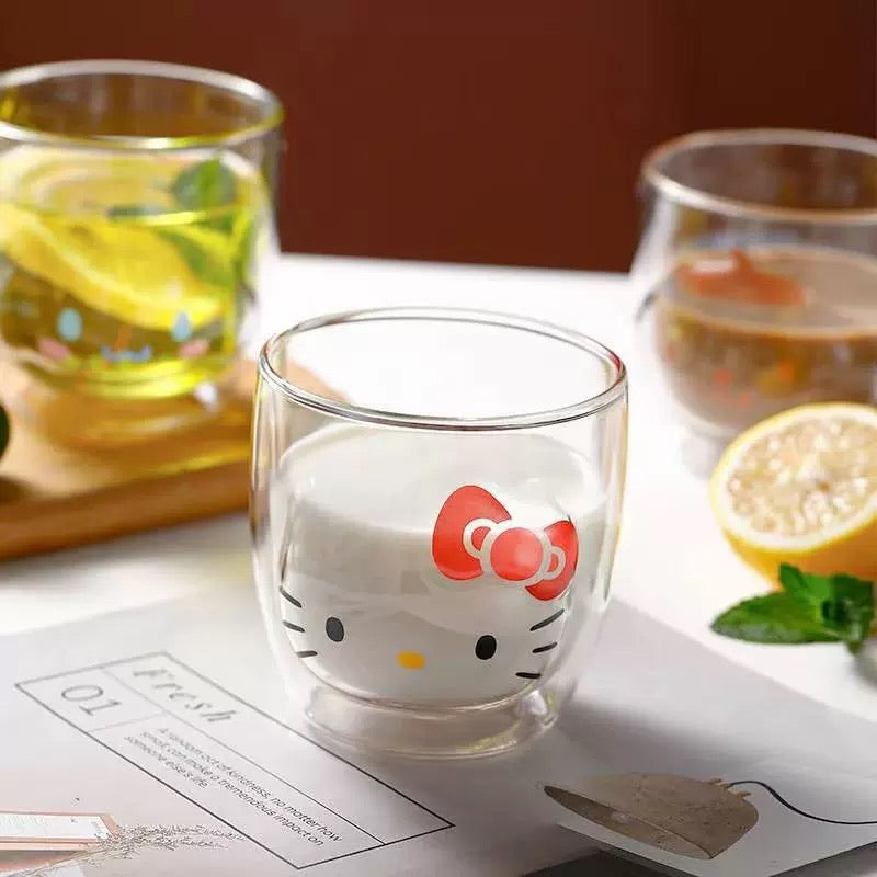 Hello Kitty Double-Walled Glass Cup