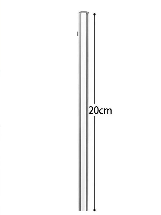 Transparent Glass Straight Straw (Single Piece)
