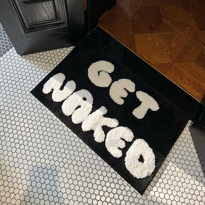 GET NAKED Flannel Plush Non-Slip Bath Mat