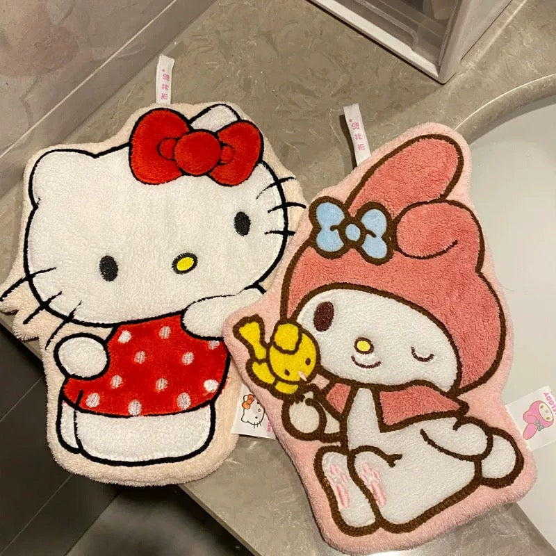 Sanrio Character Coral Fleece Absorbent Hand Towel