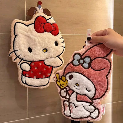 Sanrio Character Coral Fleece Absorbent Hand Towel