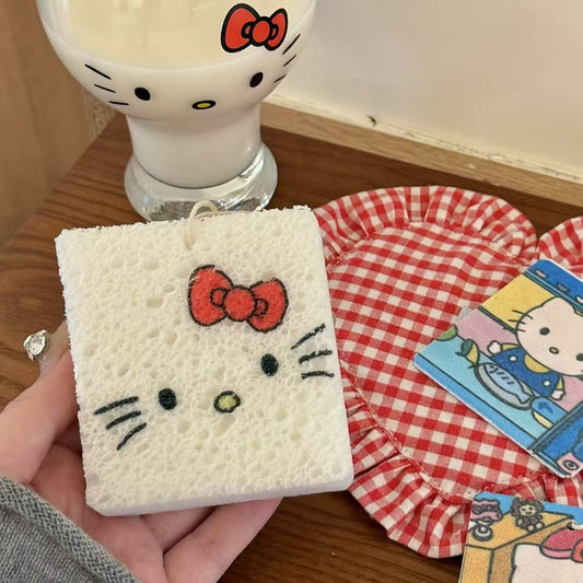 Square Hello Kitty Cellulose Cleaning Sponge