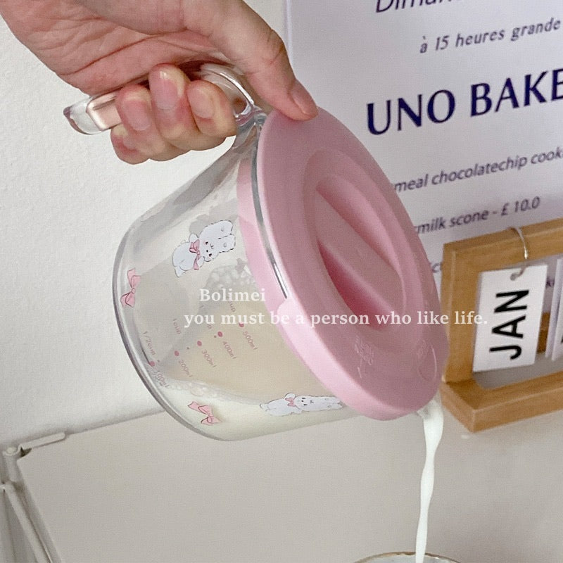 Pink Cute Bunny Glass Food Storage Series