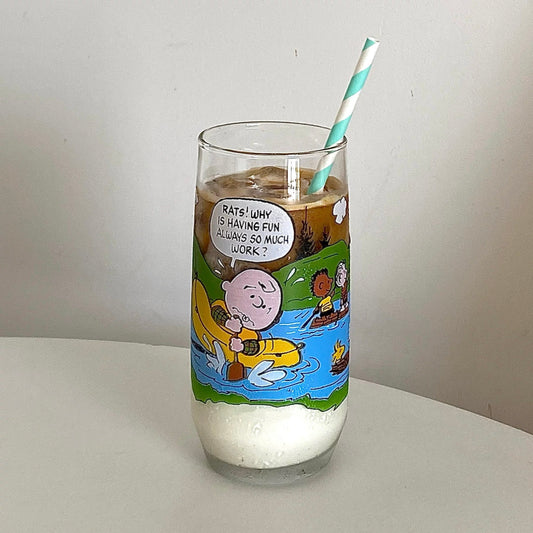 Snoopy Vintage Glass Cup