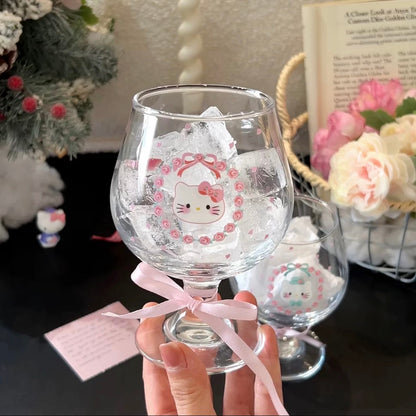 Hello Kitty Vintage Goblet Glass Cup