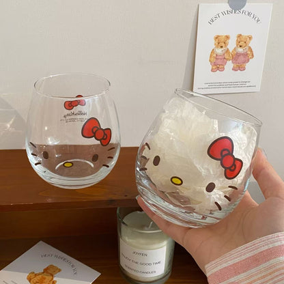 Hello Kitty Round Glass Cup