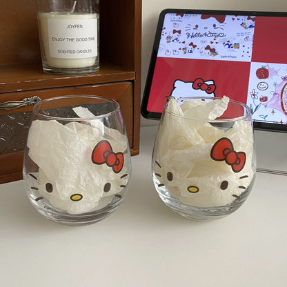 Hello Kitty Round Glass Cup
