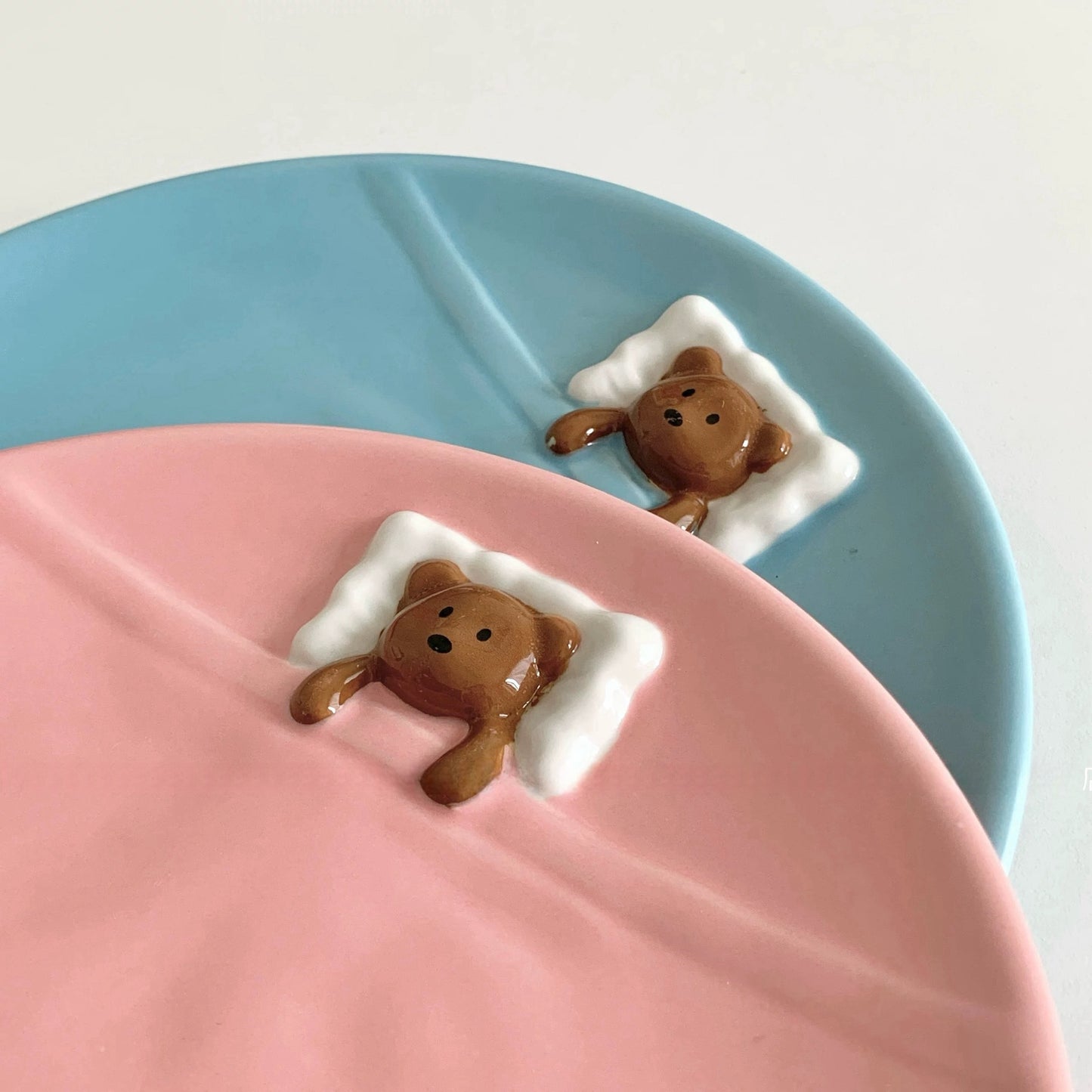 Bear in Blanket Ceramic Plate