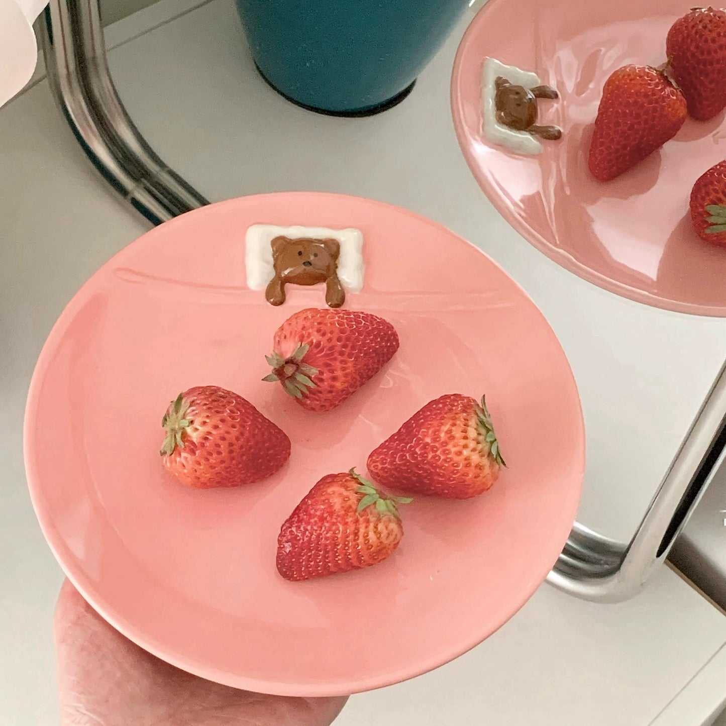 Bear in Blanket Ceramic Plate