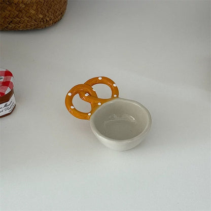 Bread & Pretzel Ceramic Sauce Dish (Light Version)
