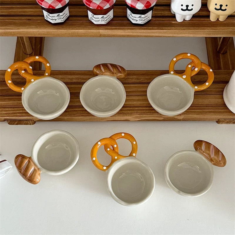 Bread & Pretzel Ceramic Sauce Dish (Light Version)