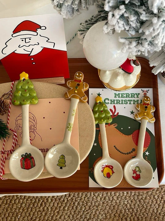 Christmas Handcrafted Ceramic Spoon Gift Set