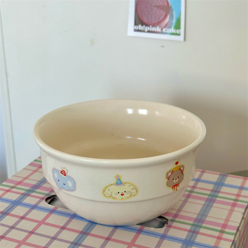 Cute Animal Party Ceramic Bowl (Sold Individually)