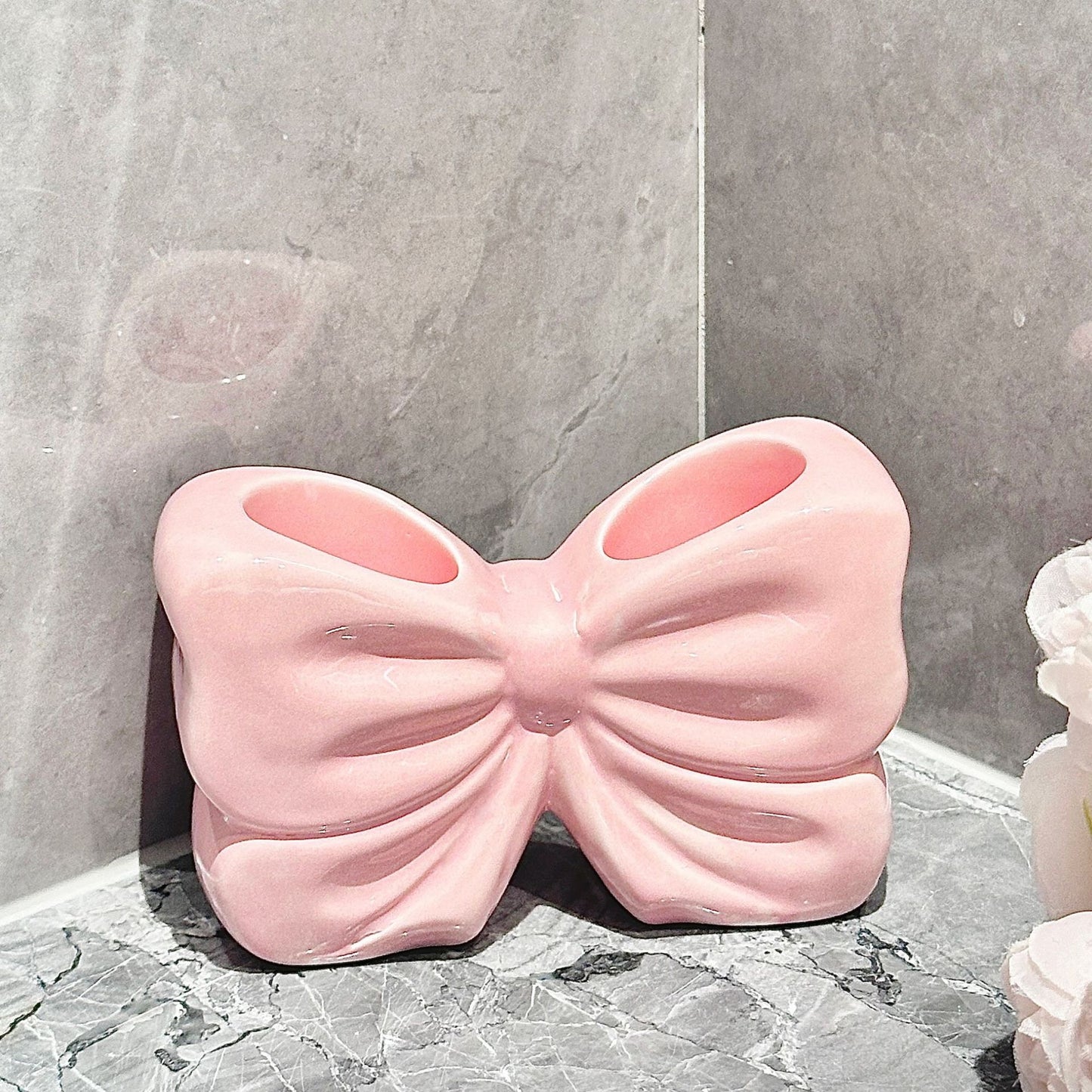 Pink Bow Toothbrush & Toothpaste Holder