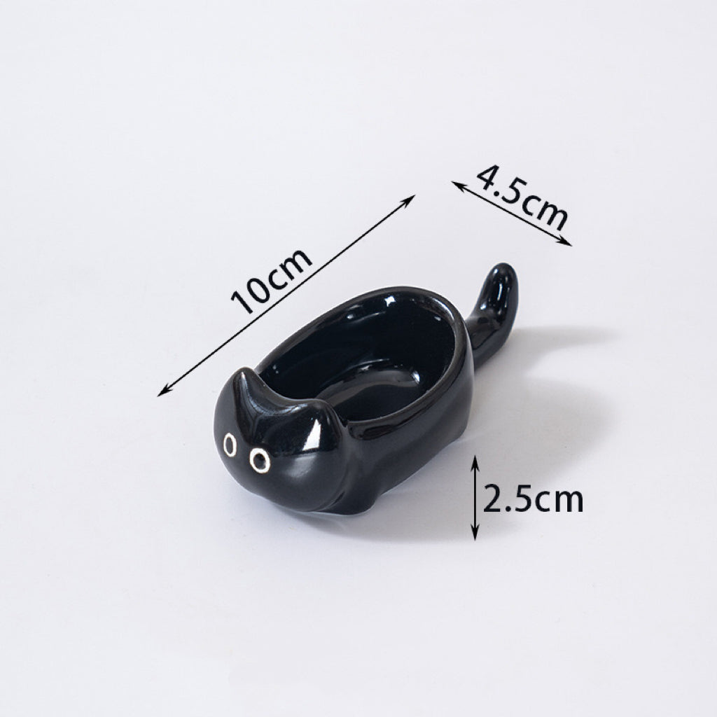 Cat-Shaped Ceramic Sauce Dish