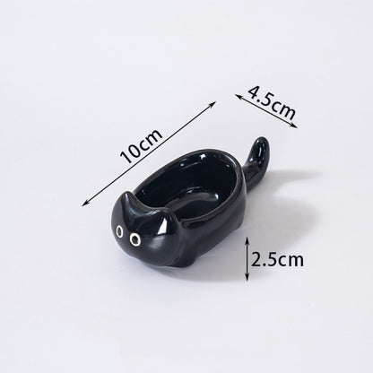 Cat-Shaped Ceramic Sauce Dish
