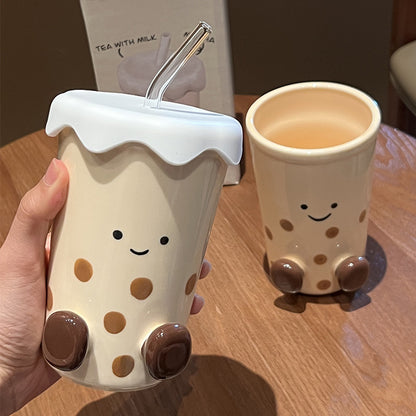 Bubble Milk Tea Ceramic Cup (Gift Box)