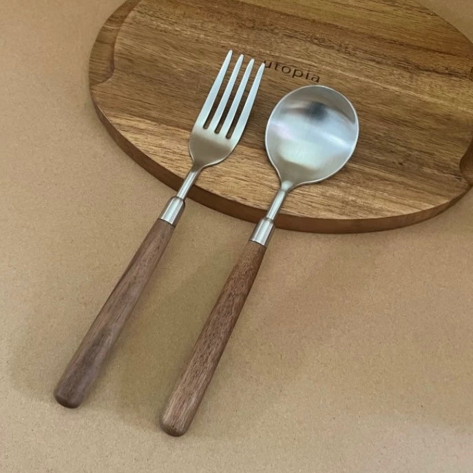 Walnut Handle 304 Stainless Steel Cutlery Series
