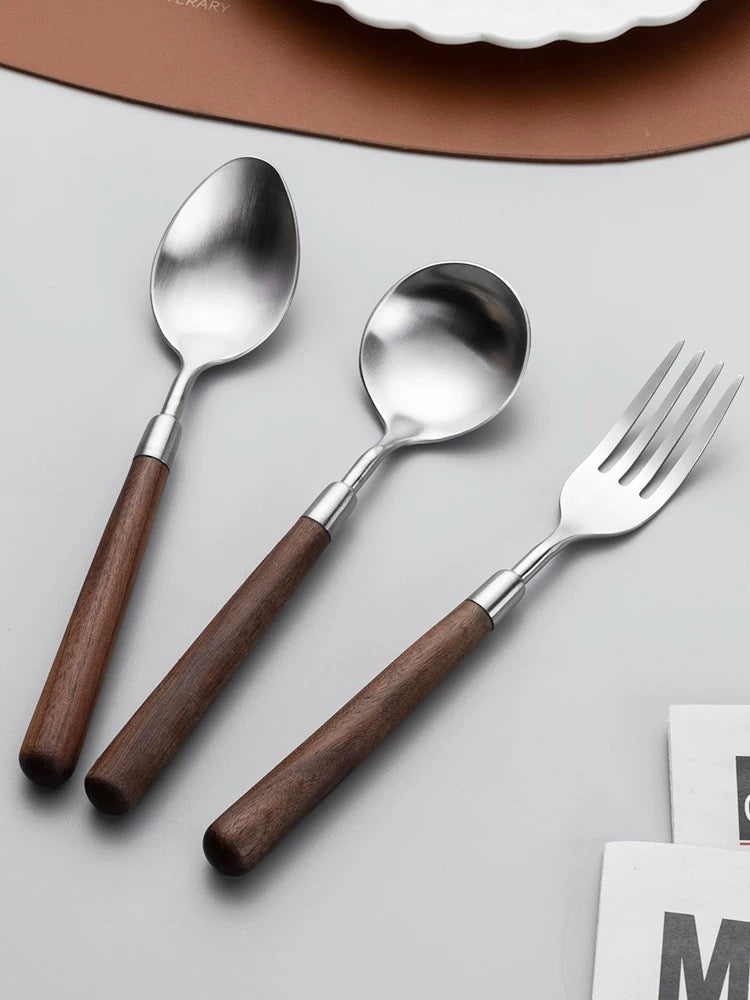 Walnut Handle 304 Stainless Steel Cutlery Series