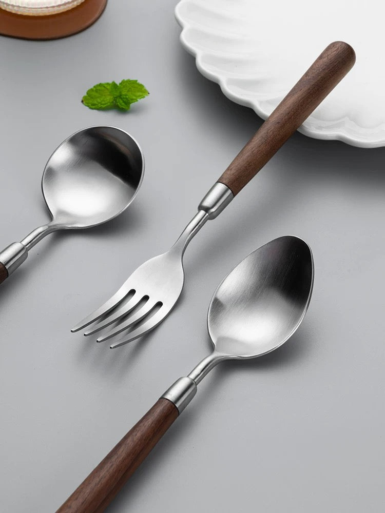 Walnut Handle 304 Stainless Steel Cutlery Series