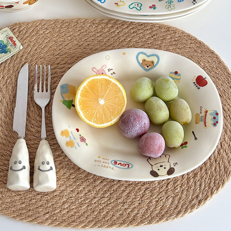 Sweet Friends Oval Plate