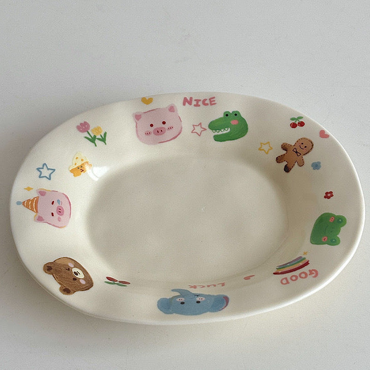 Sweet Friends Oval Plate