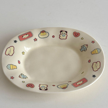 Sweet Friends Oval Plate