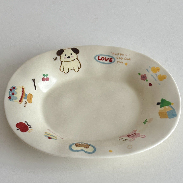Sweet Friends Oval Plate