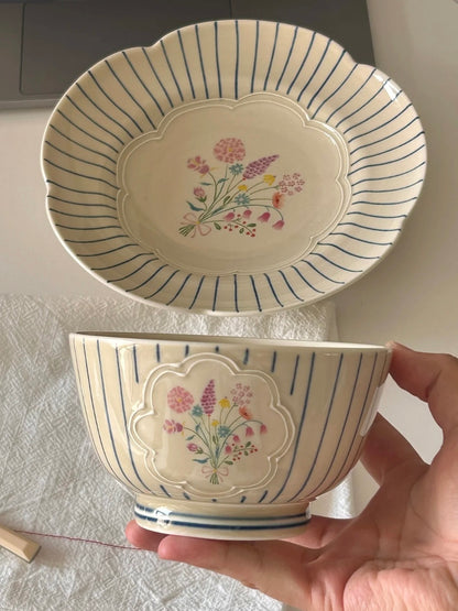 French Garden Ceramic Dinnerware Series (Sold Individually)
