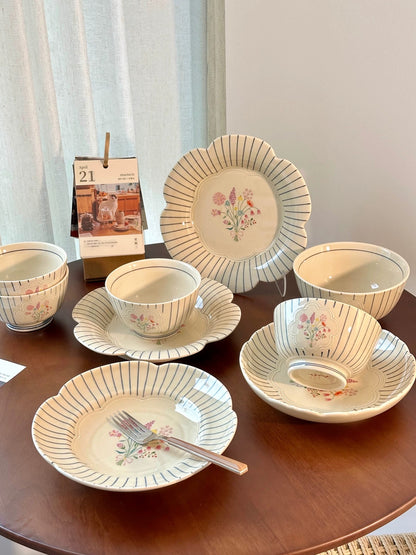 French Garden Ceramic Dinnerware Series (Sold Individually)